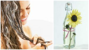 Cuidar el cabello con aceite de girasol